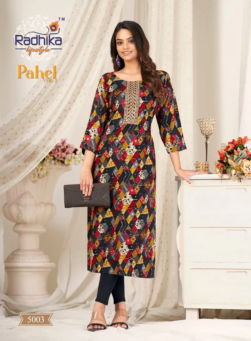 Radhika Pahel Vol 5 Printed Kurtis Catalog